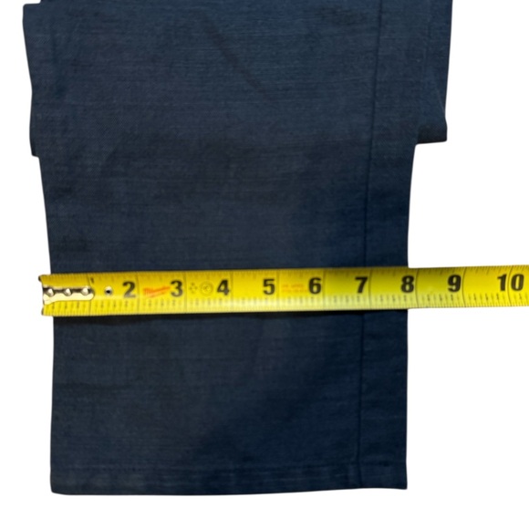 Liz Claiborne LizSport Navy Linen High Rise Straight Leg Pants Women’s 10 - Picture 6 of 7